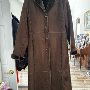 Marvin Richards Dark Brown Suede Trench Coat